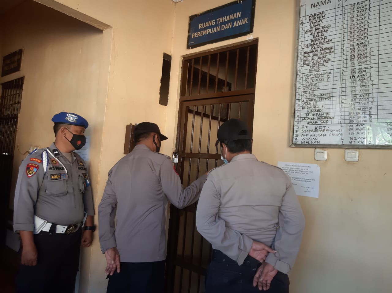 Pastikan Tahanan Dalam Keadaan Lengkap, Pawas Polres Polman Rutin Lakukan Pengecekan
