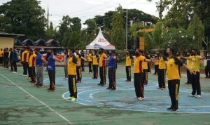 Jumat Sehat, Personil Polres Polman Laksanakan Olahraga Bersama