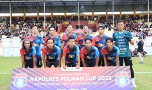 Sambut HUT Bhayangkara ke 77, Polres Polman gelar turnamen sepakbola