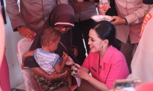 Ketua Bhayangkari Daerah Sulbar Ny. Miranti Adang Turut Aktif Pada Penanggulangan Stunting