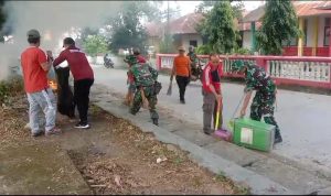 Gelar Jum’at Bersih Secara Serempak, Dandim Polman Apresiasi Koramil Jajaran