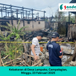 Duka Mendalam, Kebakaran di Desa Lampoko Hanguskan Empat Rumah