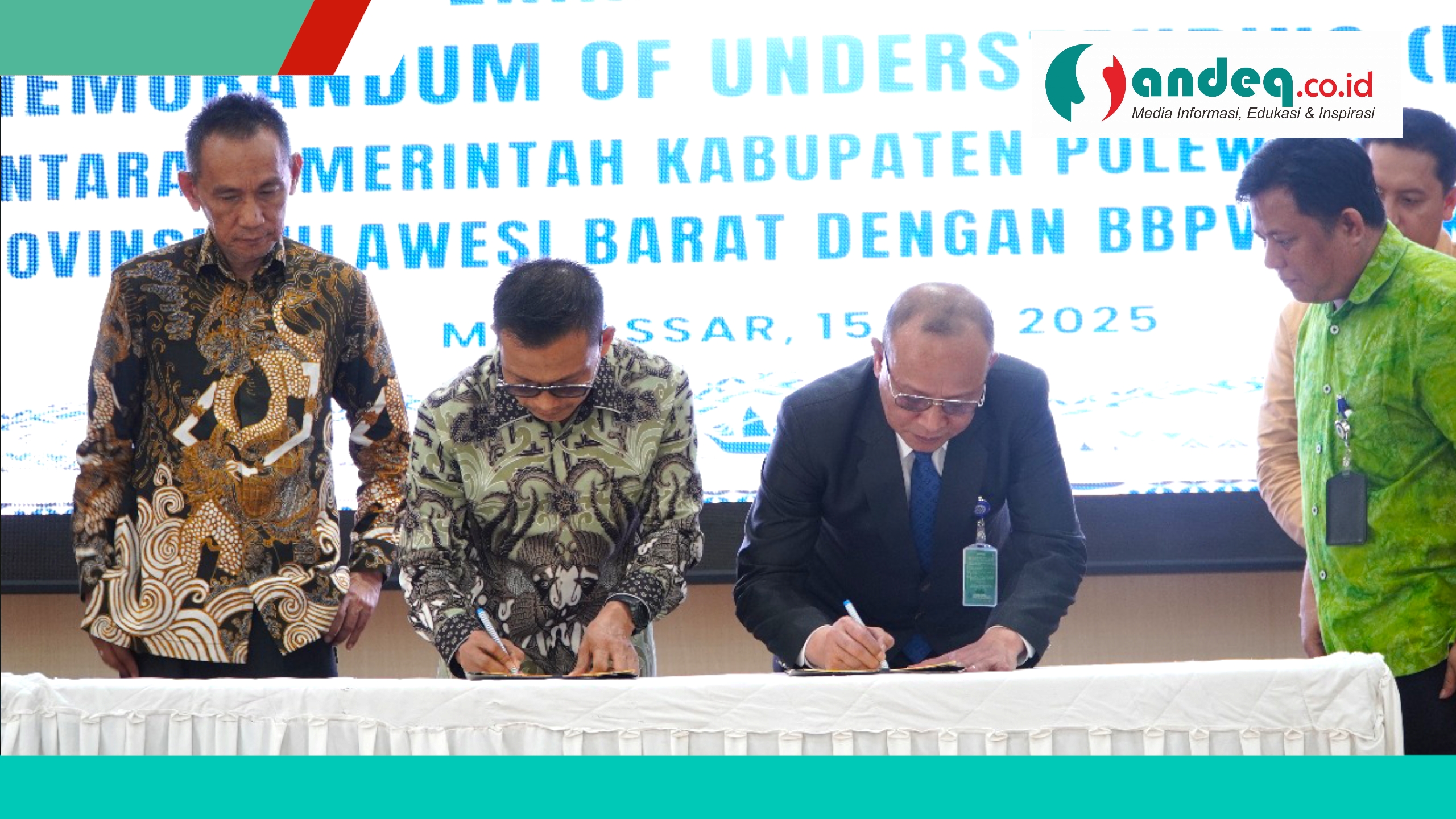 Bupati Polman Tandatangani MoU dengan BBPVP Makassar untuk Tingkatkan Kompetensi Tenaga Kerja