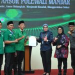Rangkaian Pelantikan, Ansor Polman Terima Sertifikat Wakaf