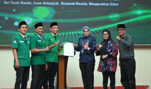 Rangkaian Pelantikan, Ansor Polman Terima Sertifikat Wakaf