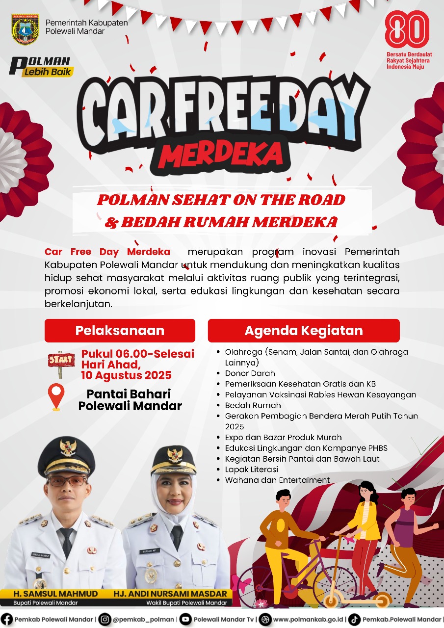 Polman Sehat On The Road, Melalui Car Free Day Merdek
