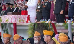Rayakan HUT RI ke 80, Bupati Polman Beri Penghargaan Kepada ASN dan Veteran