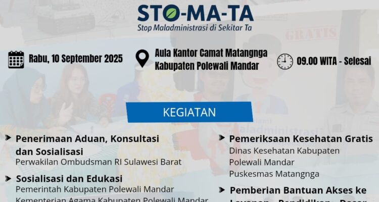 Ombudsman Sulbar Akan Gelar STOMATA di Matangnga