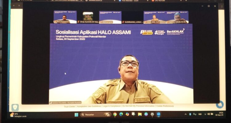 Pemkab Polewali Mandar Gelar Sosialisasi Virtual Aplikasi Halo ASSAMI, Menuju Pelayanan Publik yang Lebih Baik