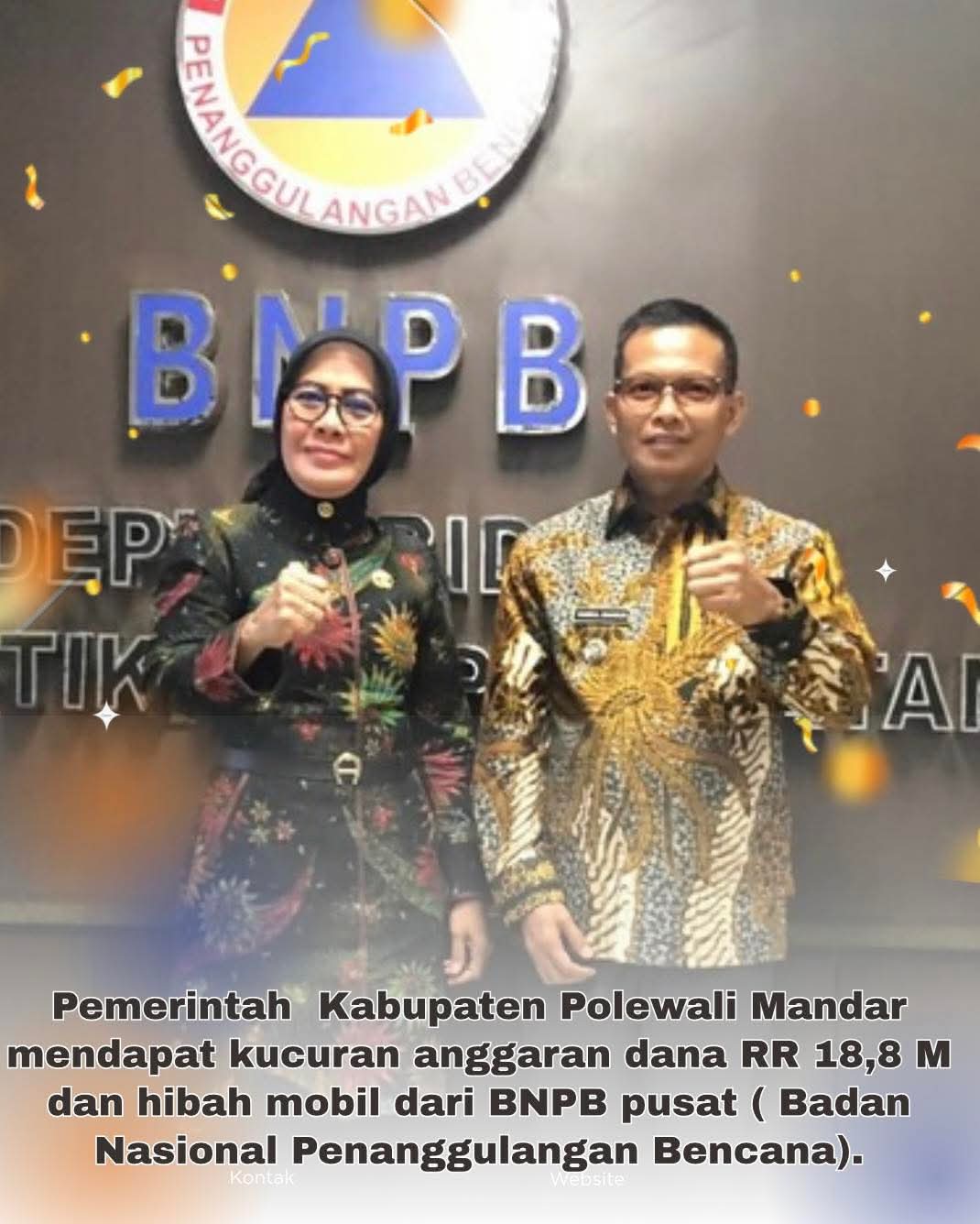 Polewali Mandar Dapat Dukungan Penuh BNPB : Rp18 Miliar untuk Rehabilitasi dan Hibah Kendaraan Penanggulangan Bencana