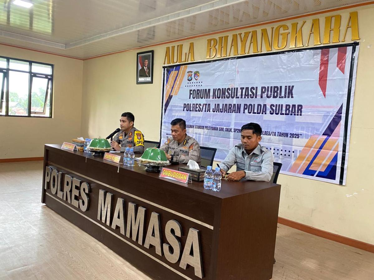 Ombudsman Sulbar Hadiri Forum Konsultasi Publik di Polres Mamasa