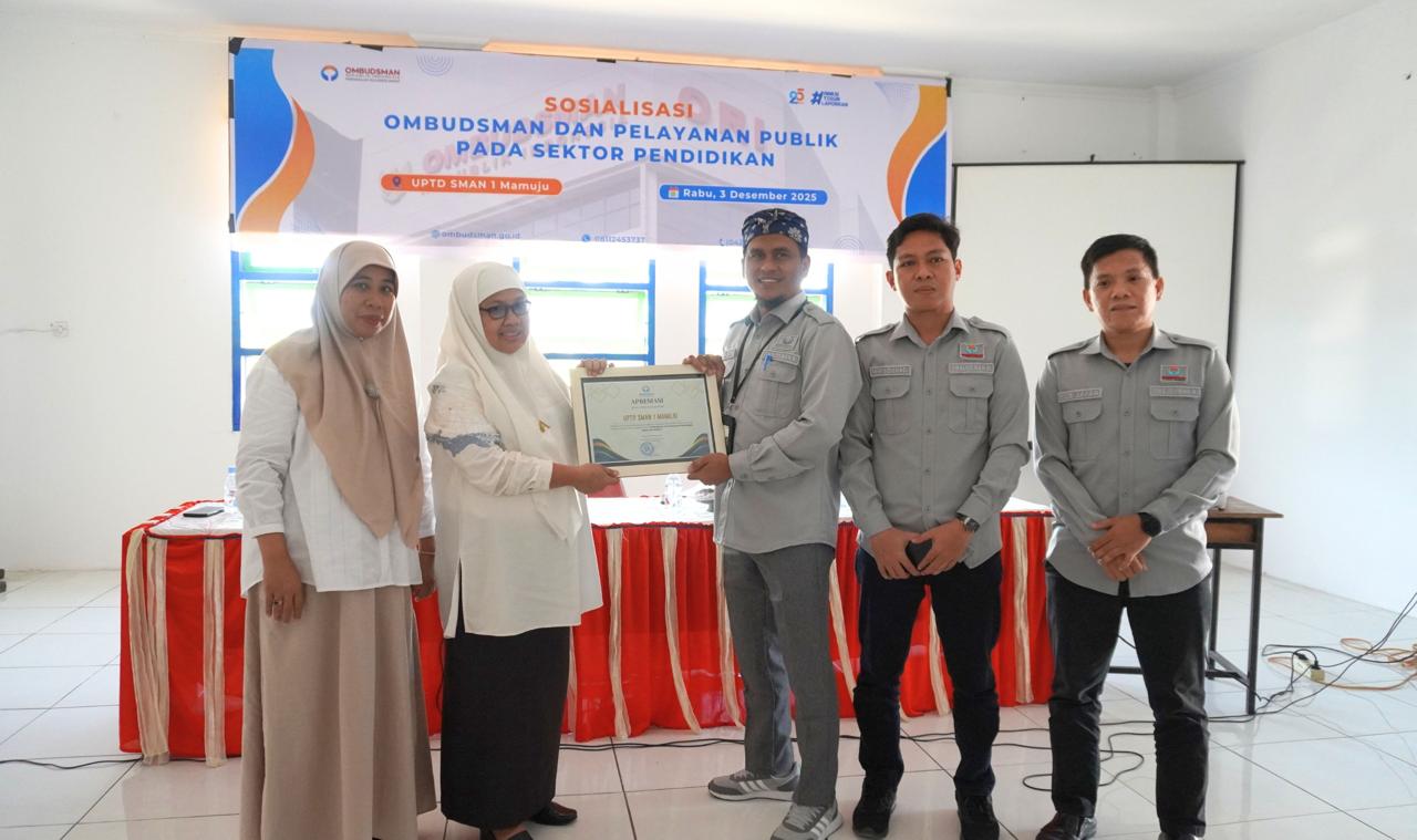 Tingkatkan Pengetahuan Pelayanan Publik di Sektor Pendidikan Ombudsman RI Sulawesi Barat Gelar Sosialisasi di UPTD SMAN 1 Mamuju