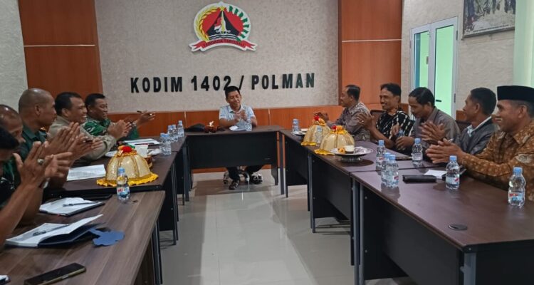 Dandim Polman Gelar Audiensi, Bahas Rencana Pelaksanaan TMMD ke-127 di Kecamatan Bulo