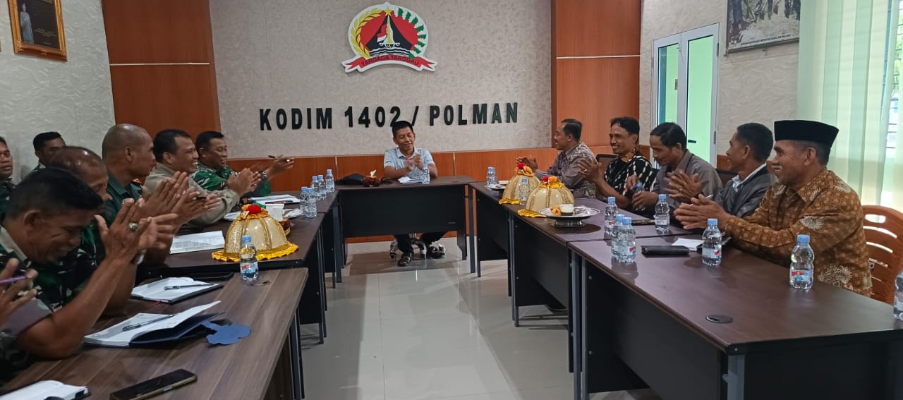 Dandim Polman Gelar Audiensi, Bahas Rencana Pelaksanaan TMMD ke-127 di Kecamatan Bulo