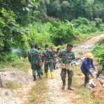 Pra-TMMD ke-127 Terus Berjalan, Talud Jalan Bulo–Lenggo Dibangun