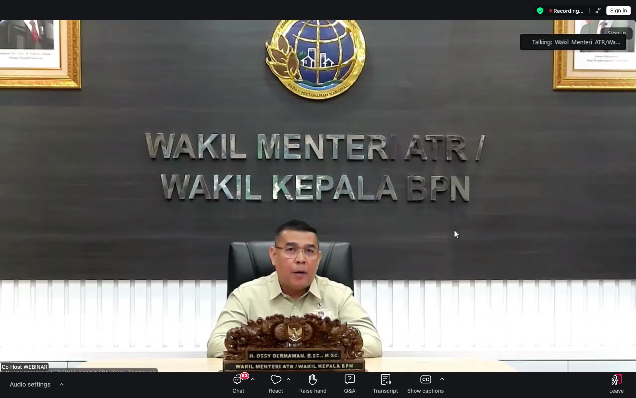 Wamen ATR/Waka BPN Apresiasi Peran Strategis MAPPI: Penjaga Integritas Sistem Penilaian Nasional