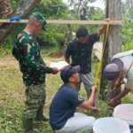 Kodim 1402/Polman Mulai Pembangunan Jembatan Perintis Garuda di Bulubawang