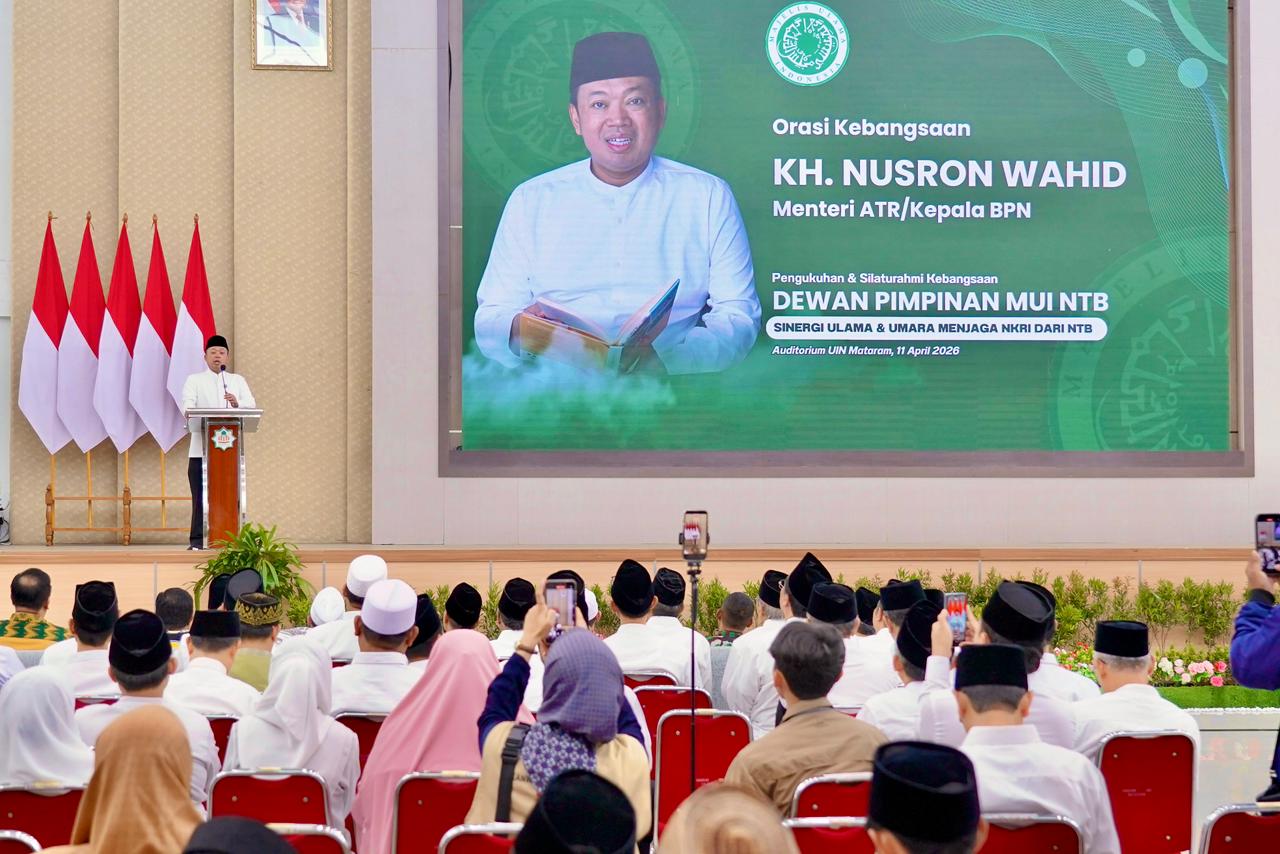 Hadiri Pengukuhan MUI NTB, Menteri Nusron Tekankan Prinsip Kebermanfaatan dalam Pengabdian