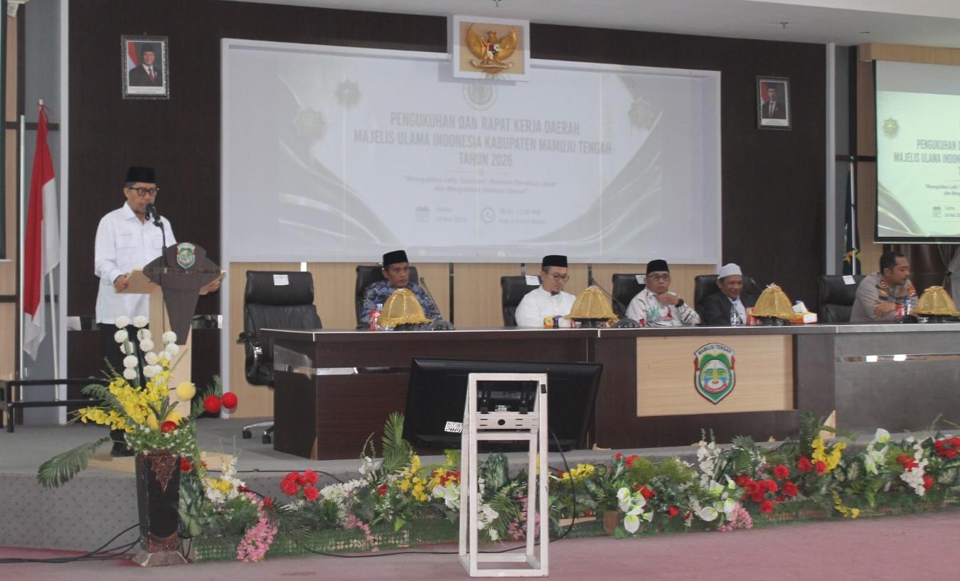 Hadiri Pengukuhan dan Rakerda MUI, Kakan Kemenag Mamuju Tengah Tekankan Jaga Toleransi