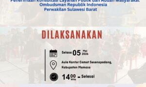 Mendekat ke Warga, Ombudsman Sulbar Akan Buka Posko Aduan di Sesenapadang, Mamasa