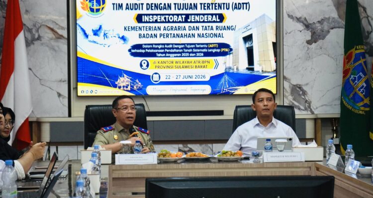 KANWIL BPN SULBAR TERIMA AUDIT PTSL, KOMITMEN WUJUDKAN TATA KELOLA PERTANAHAN AKUNTABEL KANWIL BPN SULBAR TERIMA AUDIT PTSL, KOMITMEN WUJUDKAN TATA KELOLA PERTANAHAN AKUNTABEL