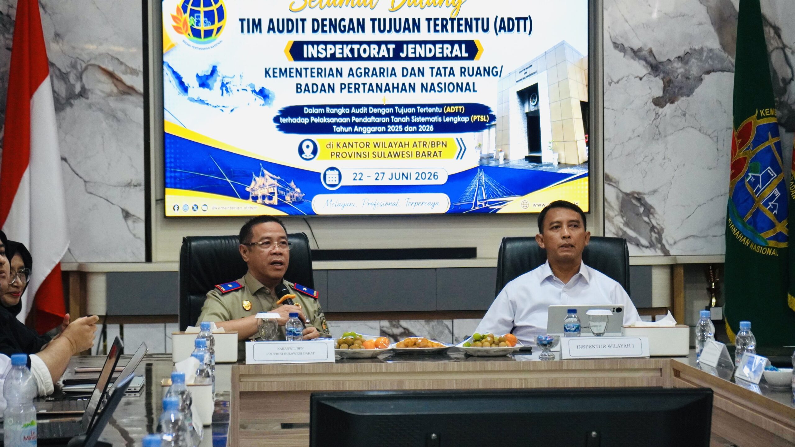 KANWIL BPN SULBAR TERIMA AUDIT PTSL, KOMITMEN WUJUDKAN TATA KELOLA PERTANAHAN AKUNTABEL
