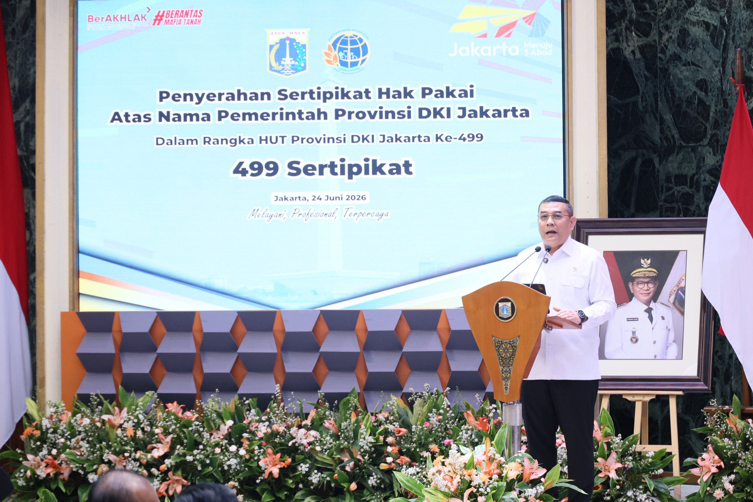 Sertipikasi Tanah DKI Jakarta Capai 98,6%, Wamen Ossy: Jadi Contoh Baik bagi Daerah Lain