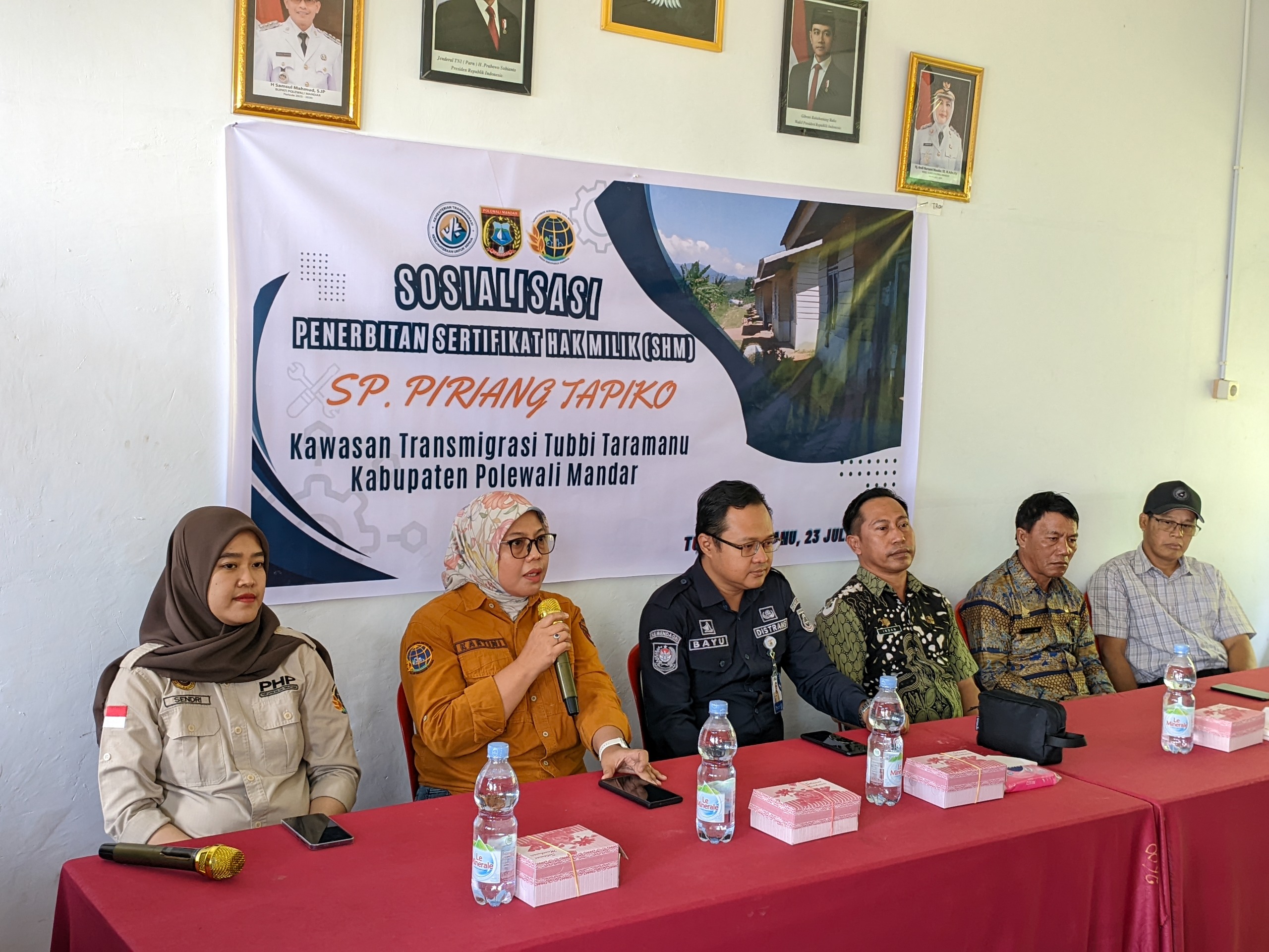 Sosialisasi Penerbitan Sertipikat Hak Milik (SHM) SP. Piriang Tapiko Kawasan Transmigrasi Tubbi Taramanu