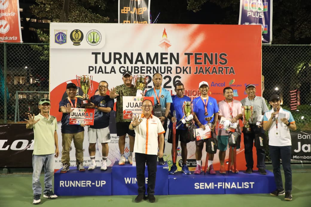 Kementerian ATR/BPN Raih Juara II Beregu Turnamen Tenis Piala Gubernur DKI Jakarta 2026
