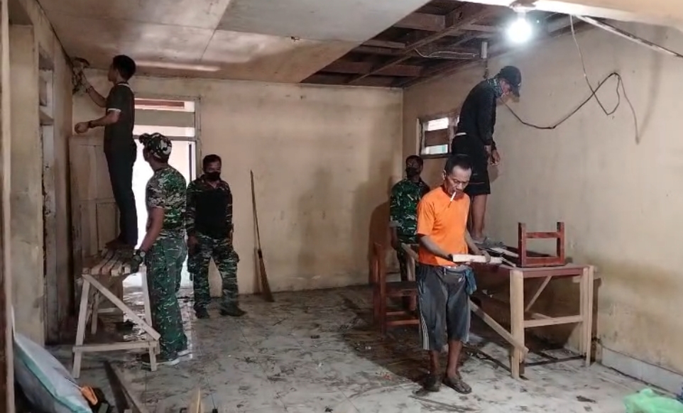 Usai Bedah 5 Rumah Warga, Kodim 1402/Polman Kini Rehab Panti Asuhan