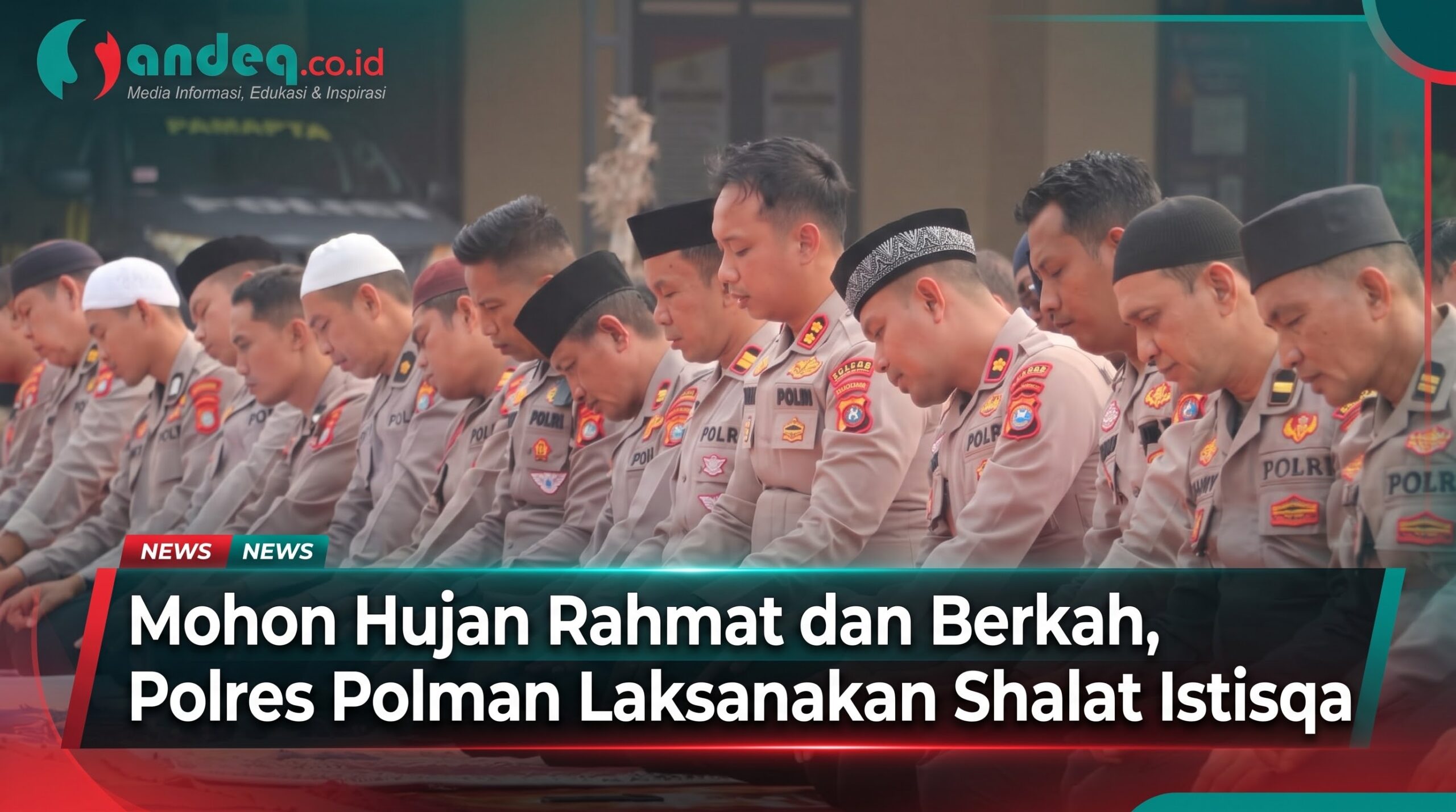 Mohon Hujan Rahmat dan berkah, Polres Polman Laksanakan Sholat Istisqa