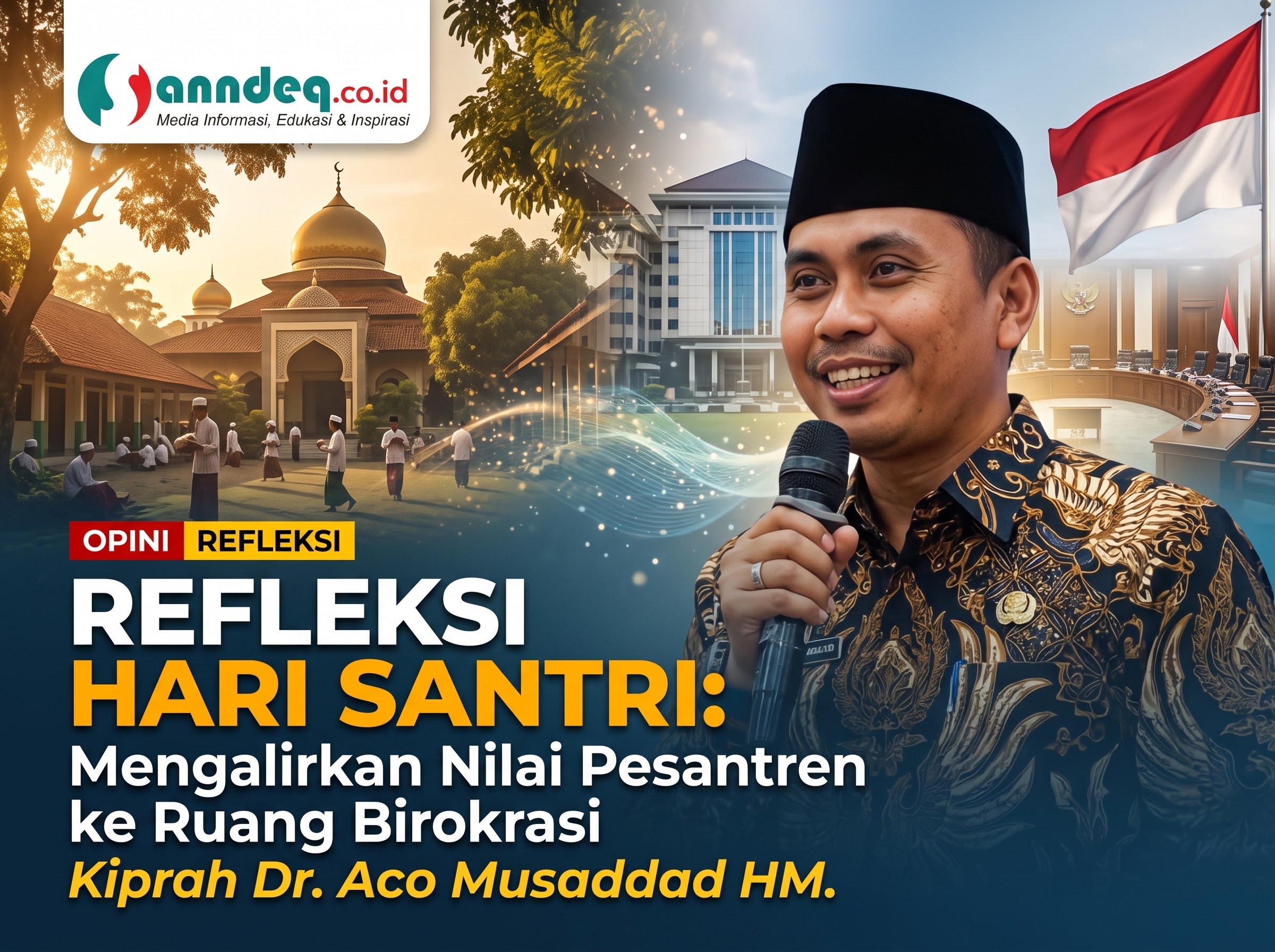Refleksi Hari Santri: Mengalirkan Nilai Pesantren ke Ruang Birokrasi. “Kiprah DR. Aco Musaddad HM”